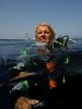 Valerie devant le phare de Daedalus